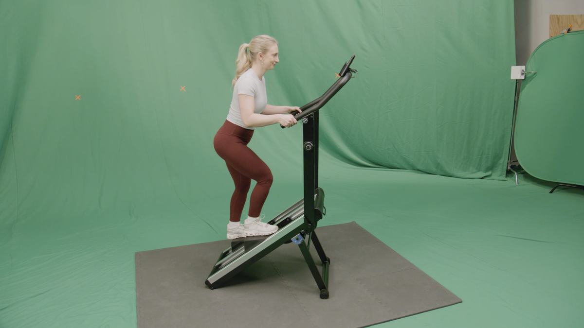 The studio plate: the same talent and product on green screen.